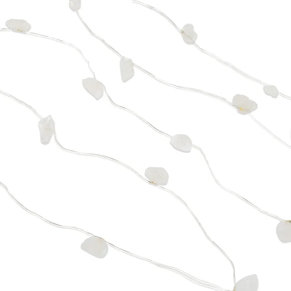 Crystal Wellness 2.3m LED Fairy String Light - Clear Quartz