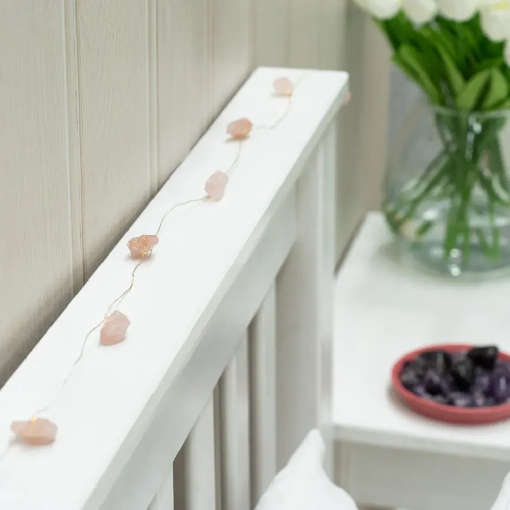 Crystal Wellness 2.3m LED Fairy String Light - Rose Quartz