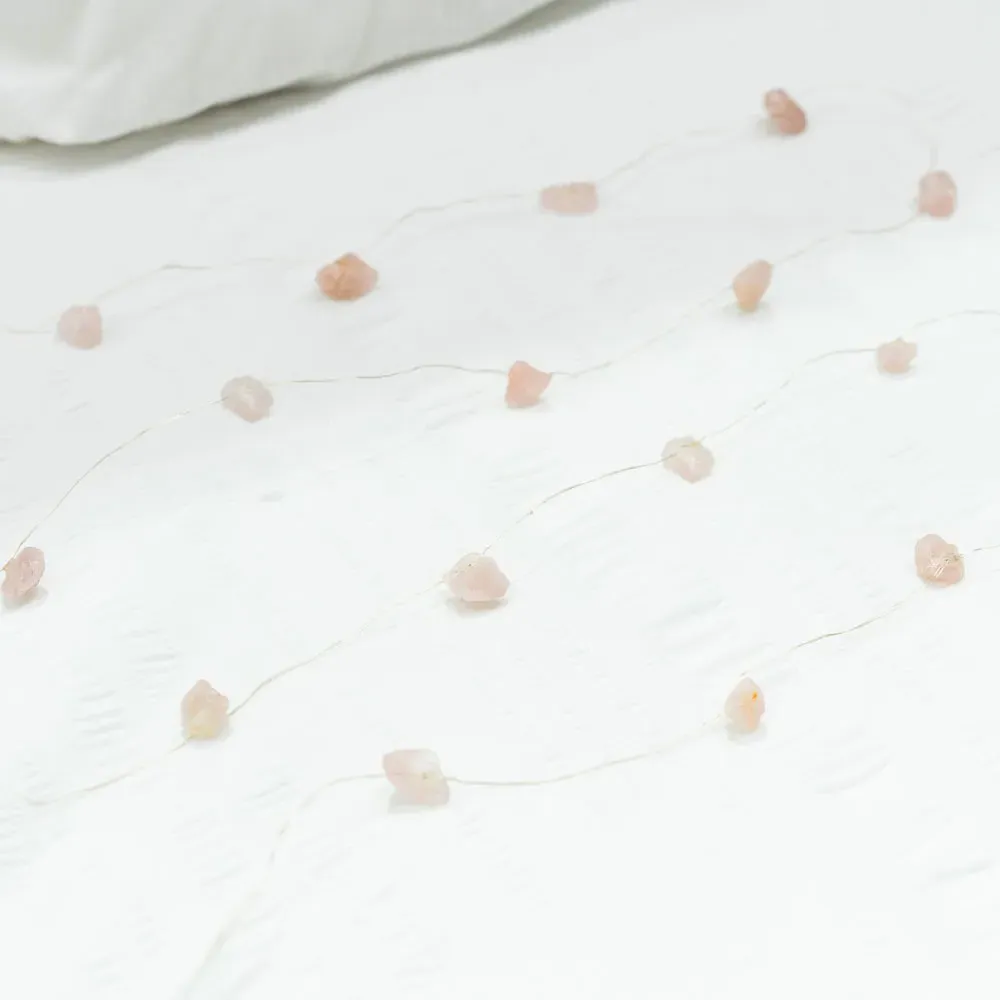 Crystal Wellness 2.3m LED Fairy String Light - Rose Quartz