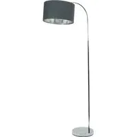 Curva Arched Floor Lamp - Charcoal, Chrome