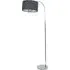 Curva Arched Floor Lamp - Charcoal, Chrome