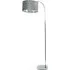 Curva Arched LED Floor Lamp - Grey, Chrome Velvet