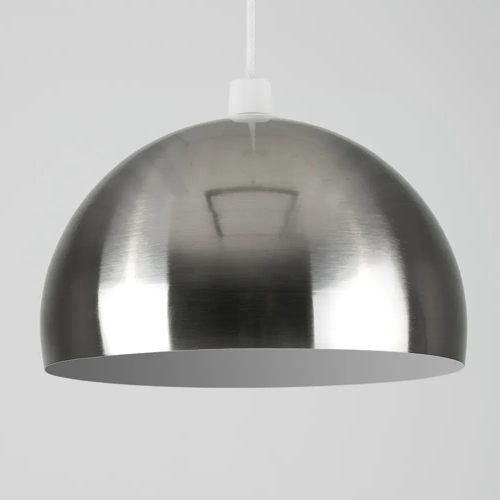 Curva Dome Pendant Shade - Silver, Metal