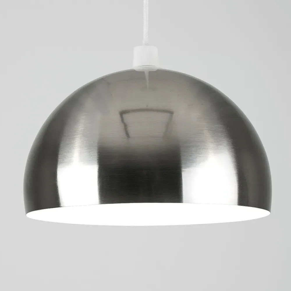 Curva Dome Pendant Shade - Silver, Metal