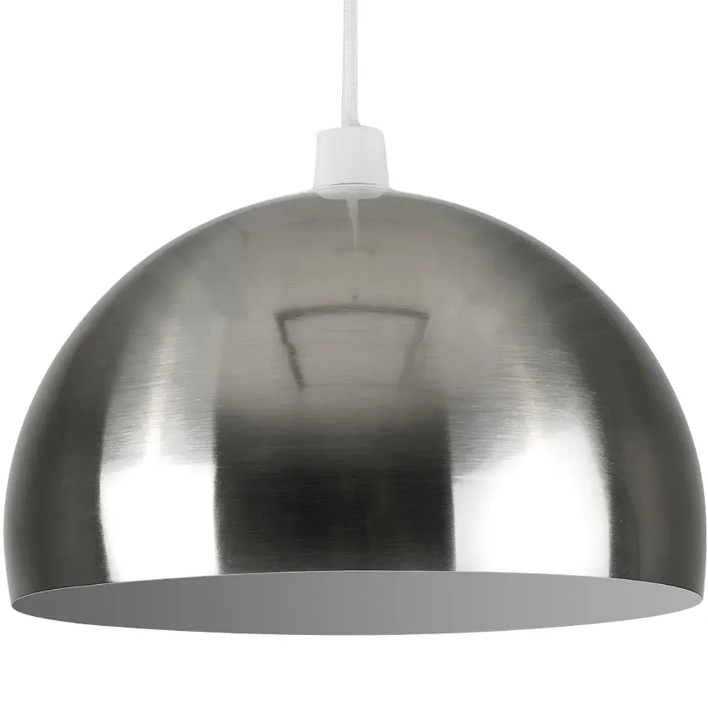 Curva Dome Pendant Shade - Silver, Metal image