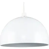 Curva Dome Pendant Shade - White, Metal