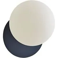 Darla Globe Bathroom Wall Light - Navy, Frosted Glass