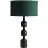 Declan Candlestick Table Lamp with Drum Shade - Green, Metal