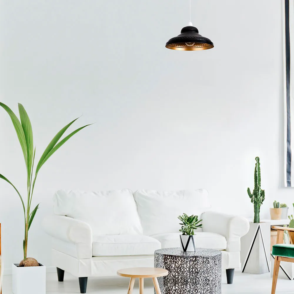 Delta Pendant Shade - Black, Gold