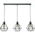 Diablo Geometric 3 Drop Diner Bar Ceiling LED Pendant Light - Black