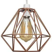 Diablo Wire Frame Pendant Shade - Copper