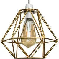 Diablo Wire Frame Pendant Shade - Gold