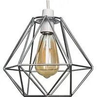 Diablo Wire Frame Pendant Shade - Silver
