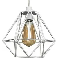 Diablo Wire Frame Pendant Shade - White