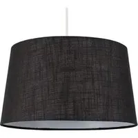 Doretta Tapered Lamp Shade - Black, Faux Linen