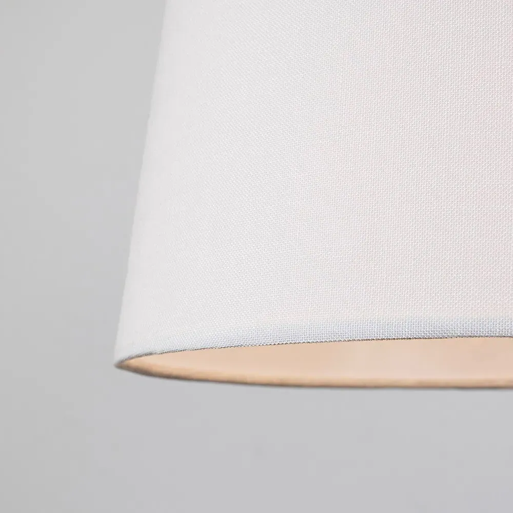 Doretta Tapered Lamp Shade - White, Faux Linen