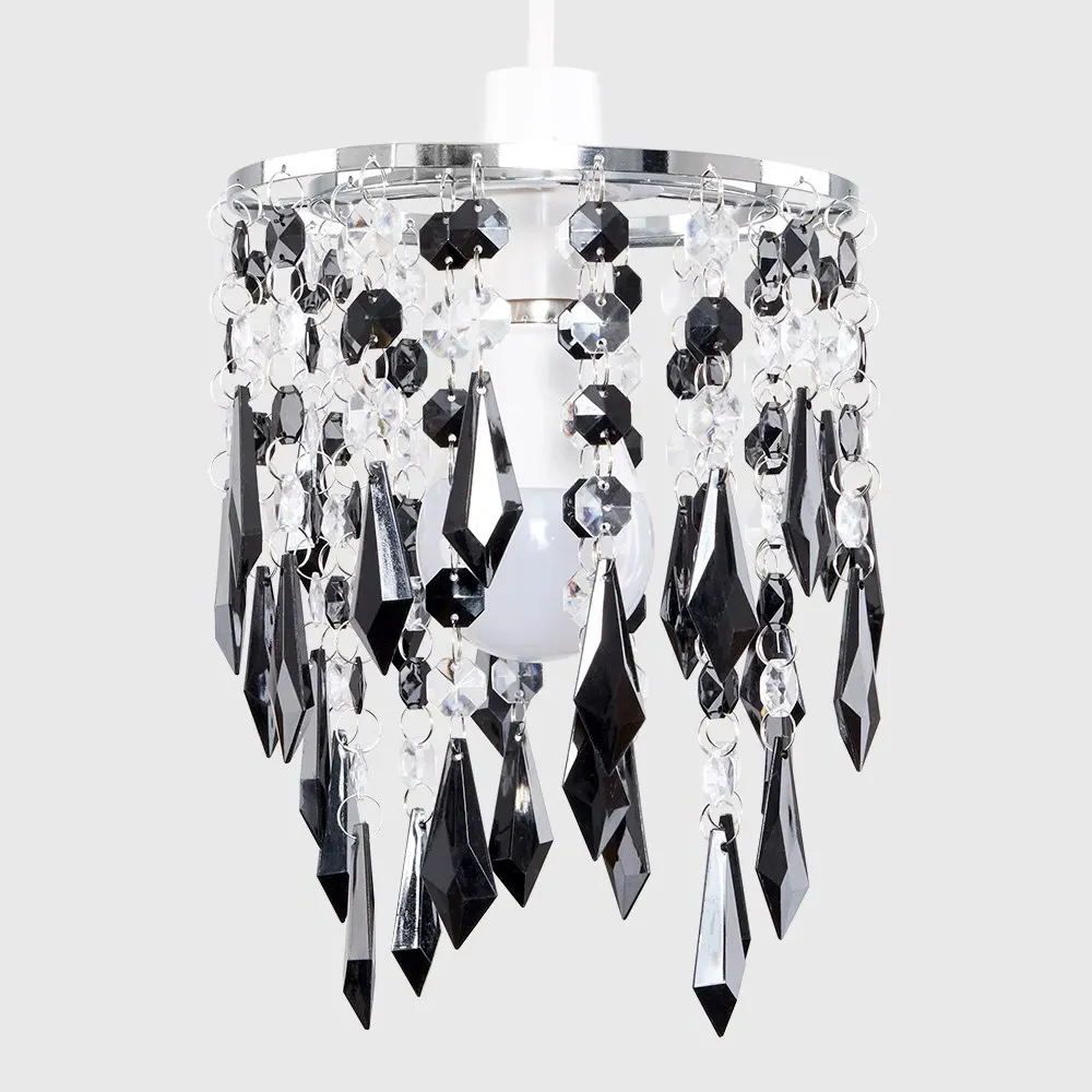 Droplet Design Ceiling Pendant Light - Black, Acrylic