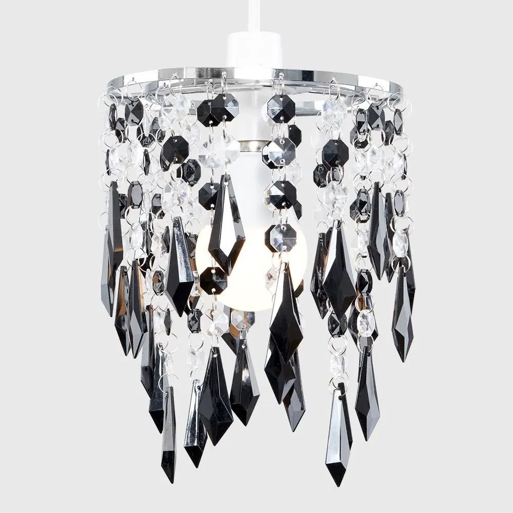 Droplet Design Ceiling Pendant Light - Black, Acrylic