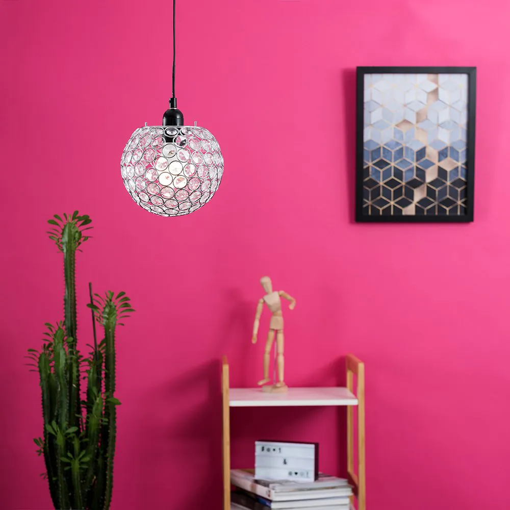 Ducy Small Globe Ceiling Pendant Light - Clear, Chrome