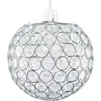 Ducy Small Globe Ceiling Pendant Light - Clear, Chrome
