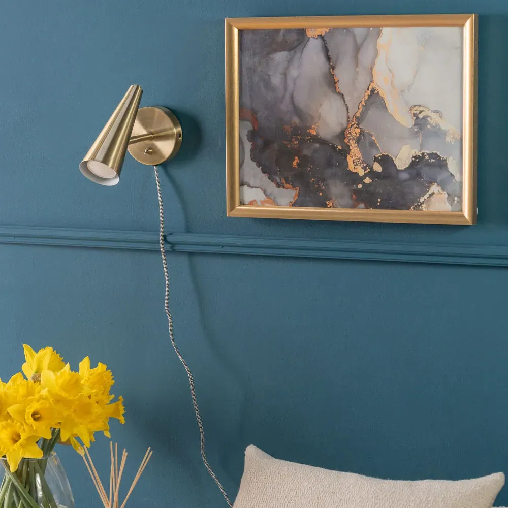 Duke Cone Plug-in LED Wall Light - Gold, Brass