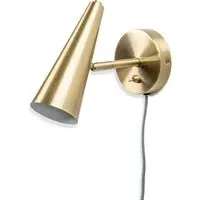 Duke Cone Plug-in LED Wall Light - Gold, Brass