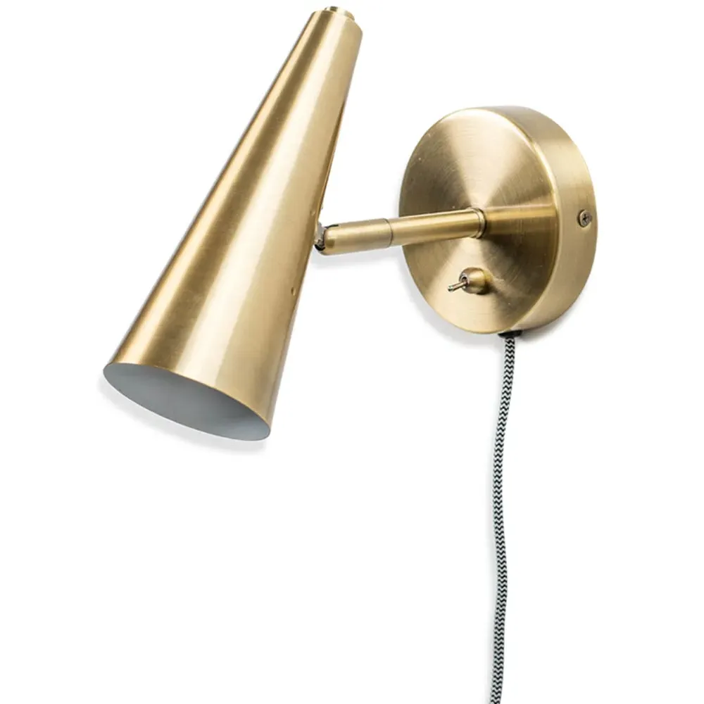 Duke Cone Plug-in LED Wall Light - Gold, Brass image