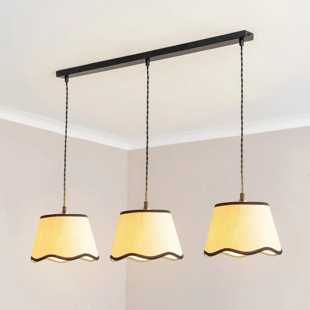 Dutton 3 Drop Ceiling Pendant Light - Black