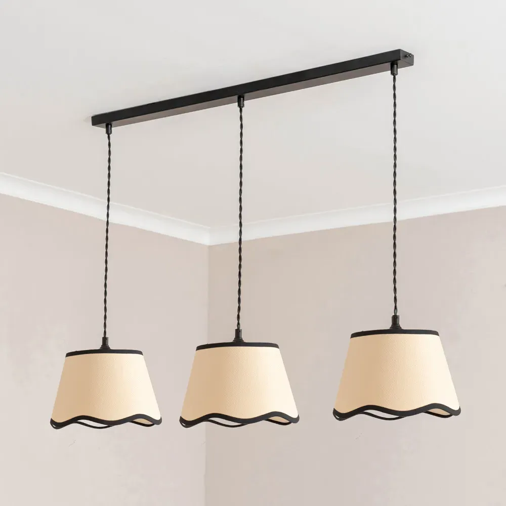Dutton 3 Drop Ceiling Pendant Light - Black