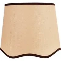 Dutton Large Scallop Edge Lamp Shade - Cream, Black Trim