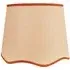Dutton Large Scallop Edge Lamp Shade - Cream, Rust Trim