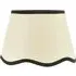 Dutton Small Scallop Edge Lamp Shade - Cream, Black Trim