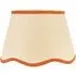 Dutton Small Scallop Edge Lamp Shade - Cream, Rust Trim