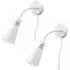 Edwards Flexi Neck Cone Plug-in LED Wall Light 2 Pack - White