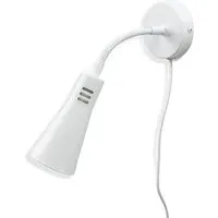 Edwards Flexi Neck Cone Plug-in LED Wall Light - White
