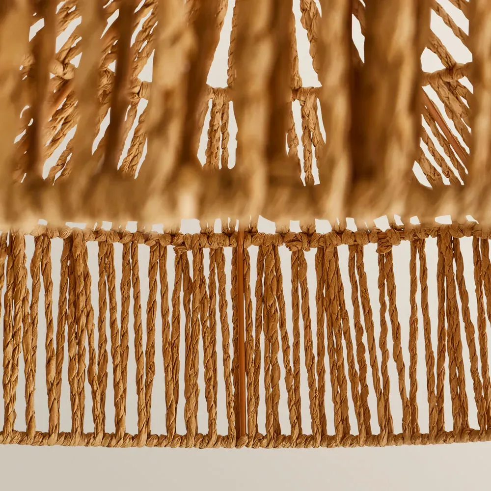 Elcano Woven Rope Ceiling Pendant Light Shade - Brown