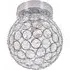 Ella Sphere Globe Jewel LED Flush Ceiling Light - Chrome
