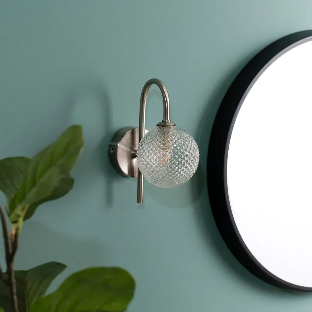 Elle Curved LED Wall Light - Silver, Chrome