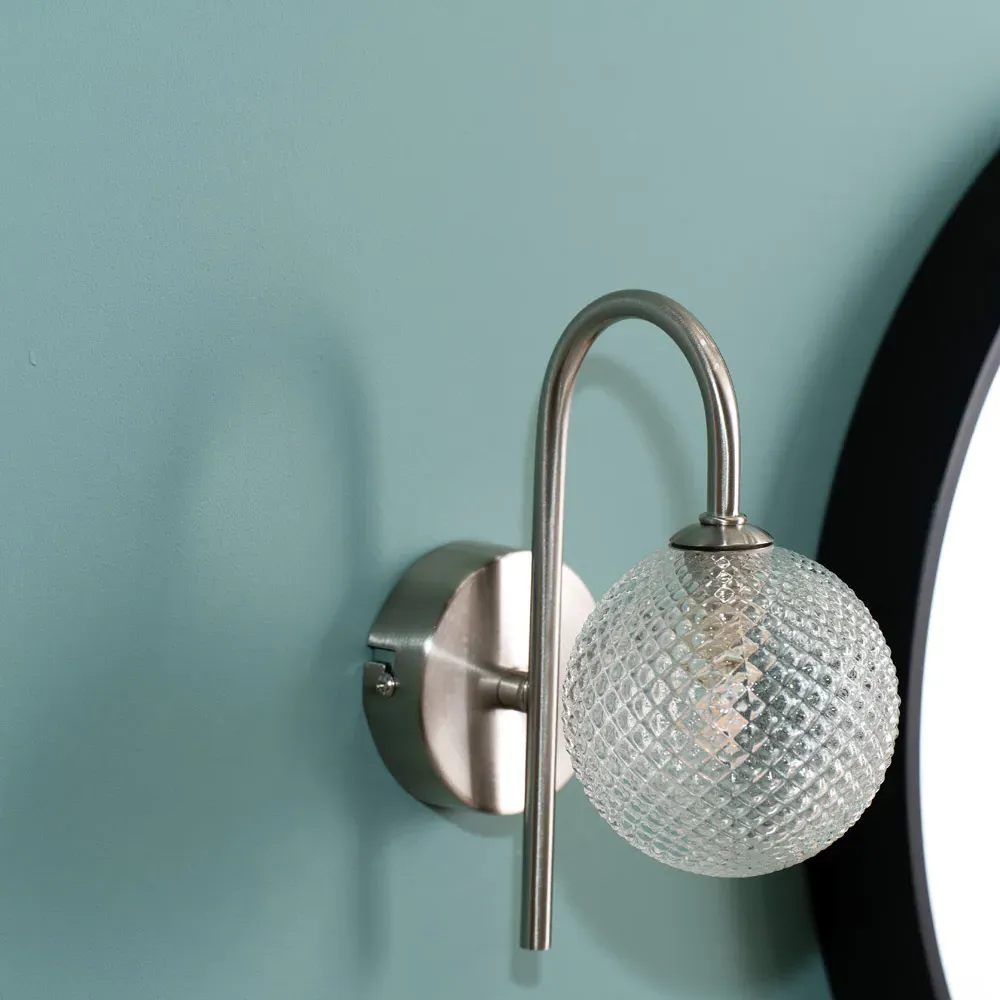 Elle Curved LED Wall Light - Silver, Chrome