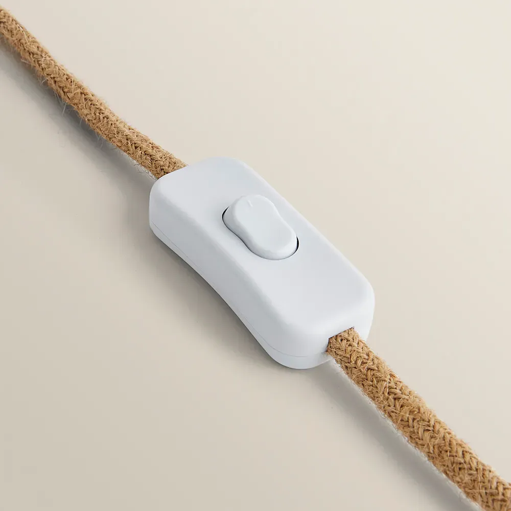 Eloise Drum Shade Table Lamp - White, Glass