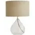 Eloise Drum Shade Table Lamp - White, Glass