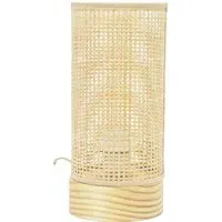 Elsa Bamboo Shade LED Table Lamp - Cream, Bamboo