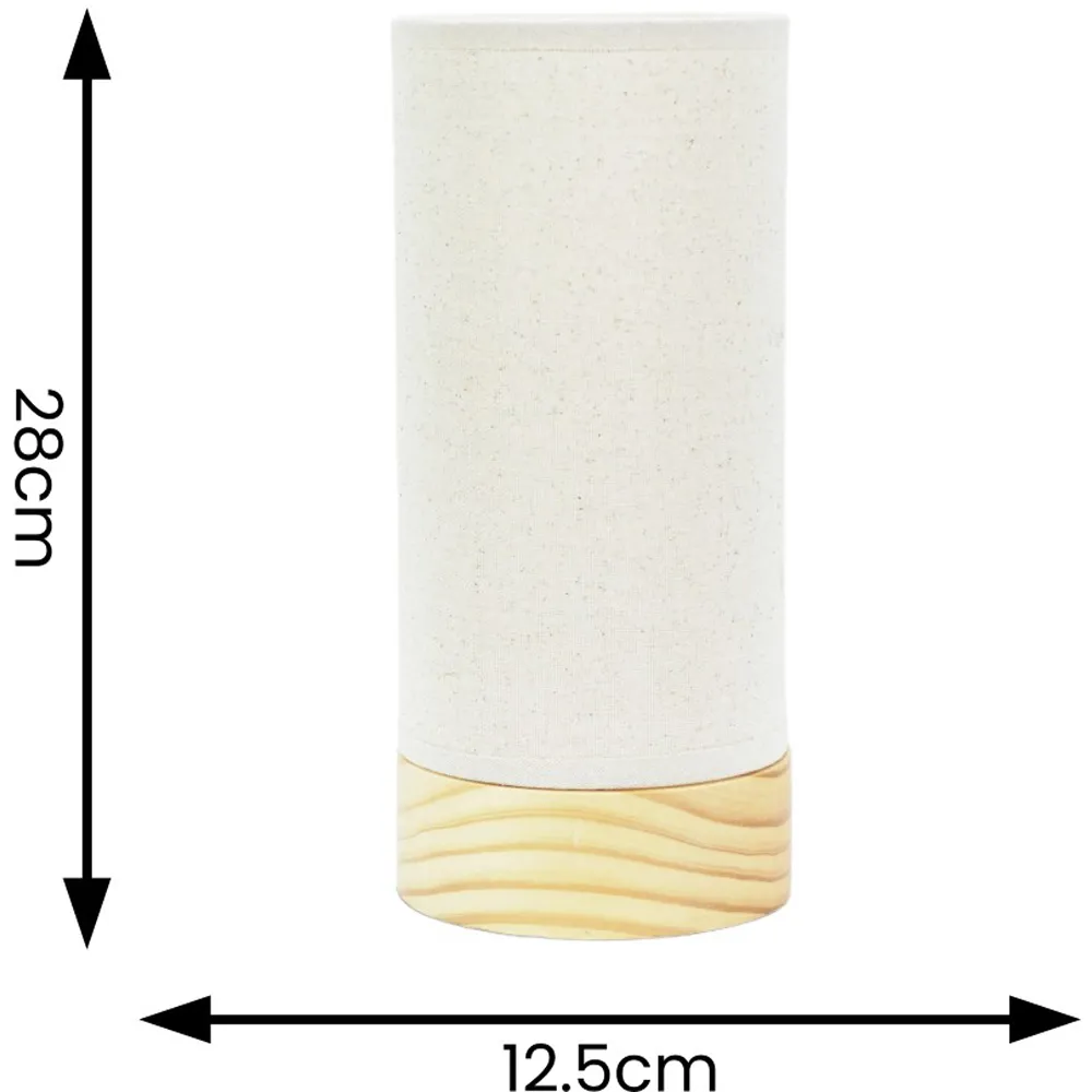 Elsa Set of 2 Bamboo Shade LED Table Lamps - Cream, Bamboo