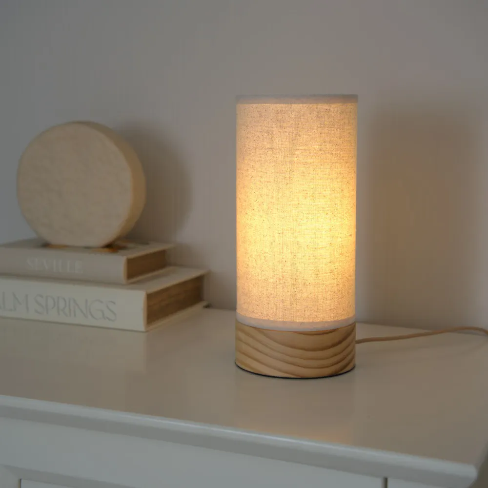 Elsa Wooden LED Table Lamp - Cream