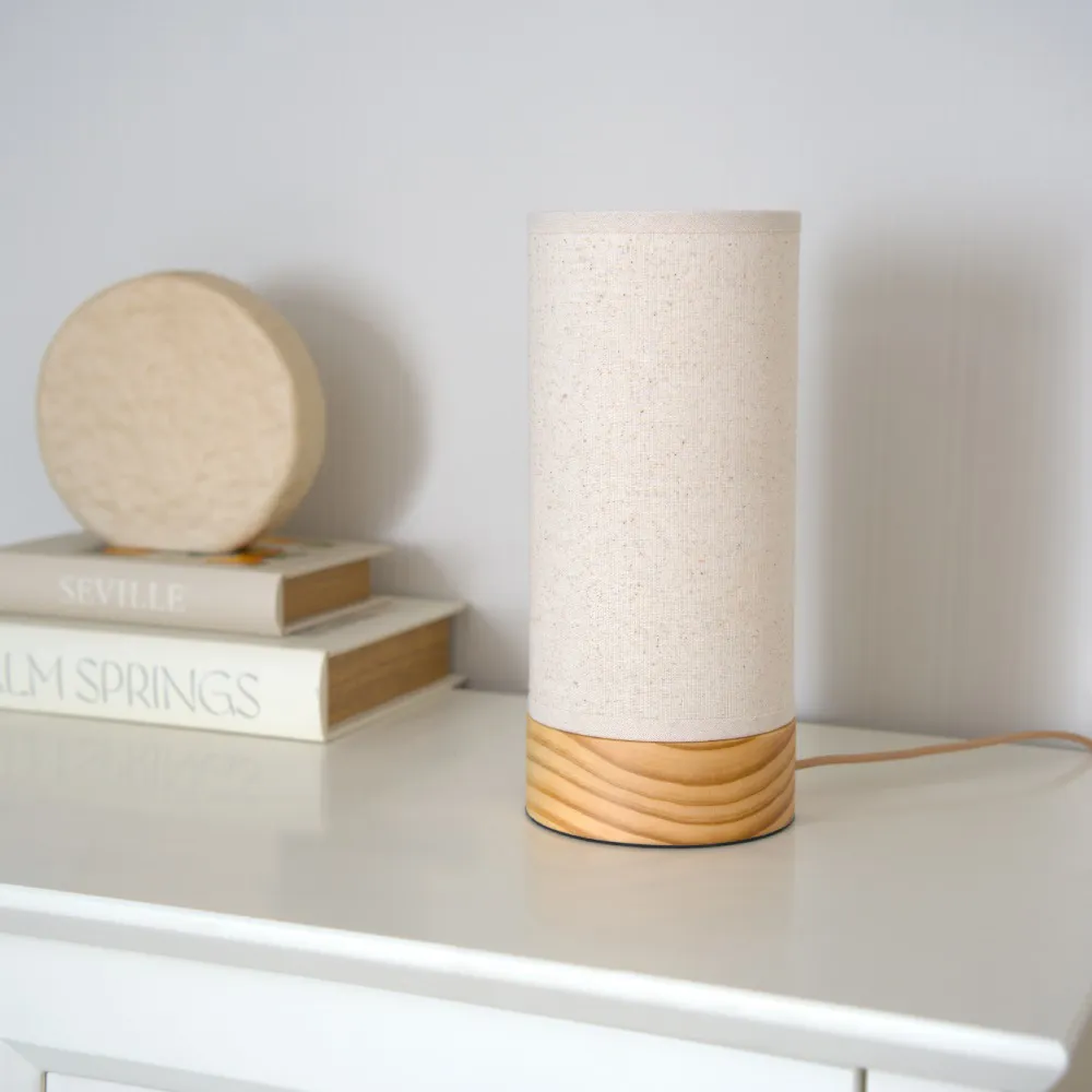 Elsa Wooden LED Table Lamp - Cream