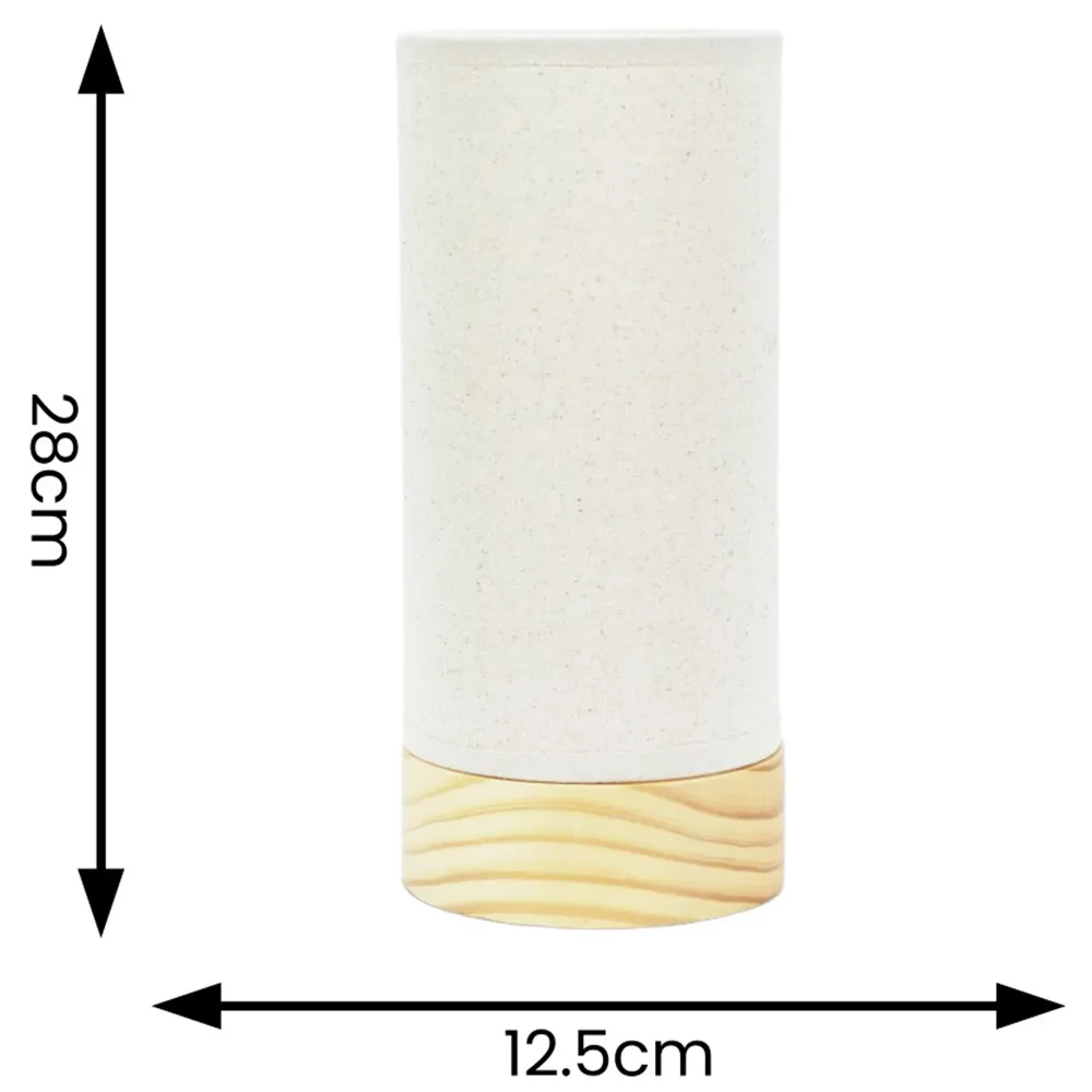 Elsa Wooden LED Table Lamp - Cream