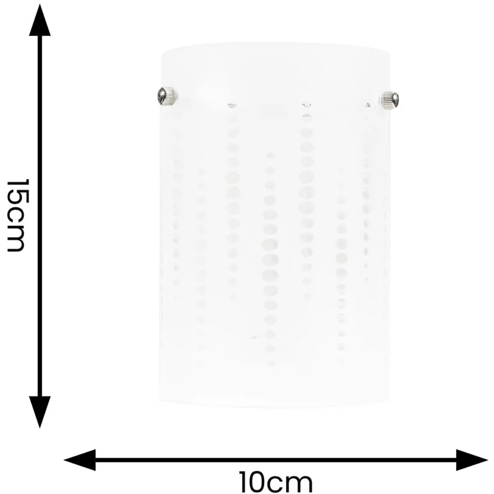 Elsie Small Cylinder Ceiling Lamp Shade - White, Frosted Glass