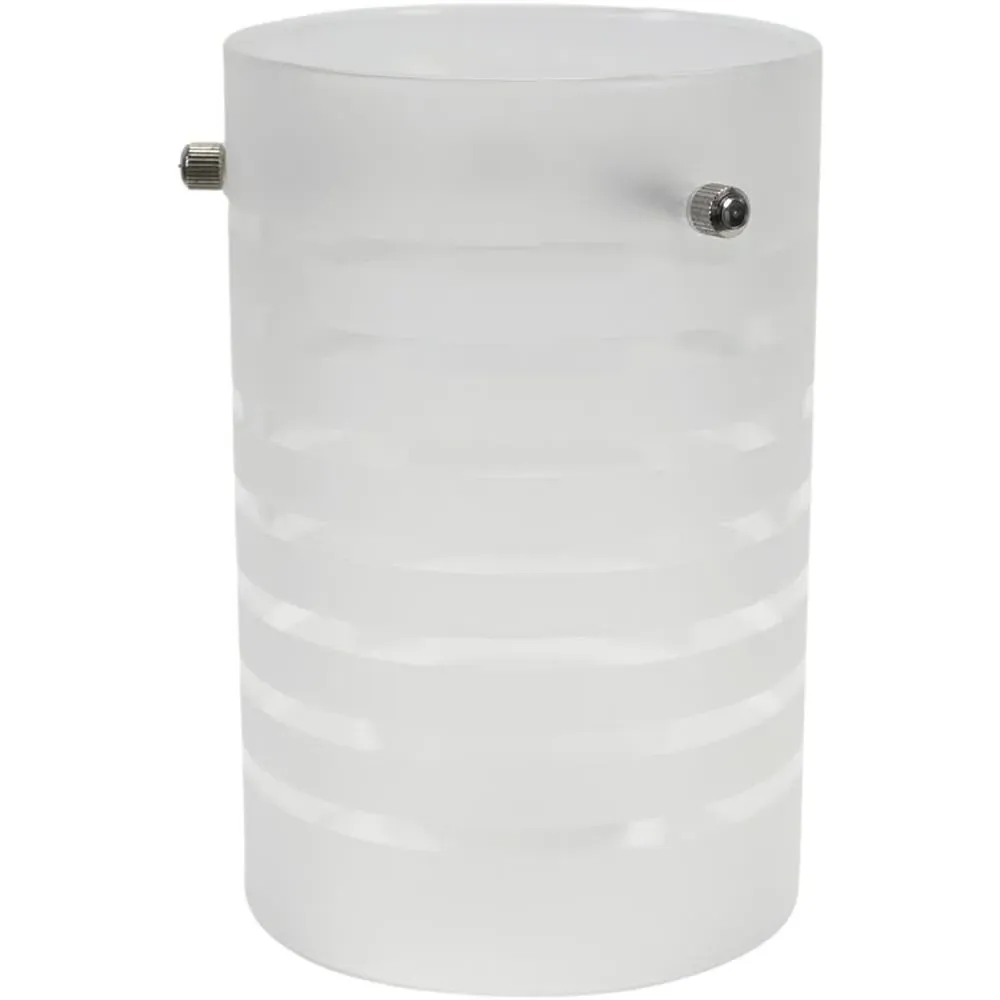 Elsie Small Cylinder Lamp Shade - White, Frosted Glass