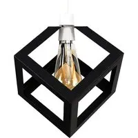 Eschor Puzzle Cube Pendant Light Shade - Black, Metal