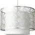 Eugene Geo Drum Pendant Light Shade - Grey, Metal